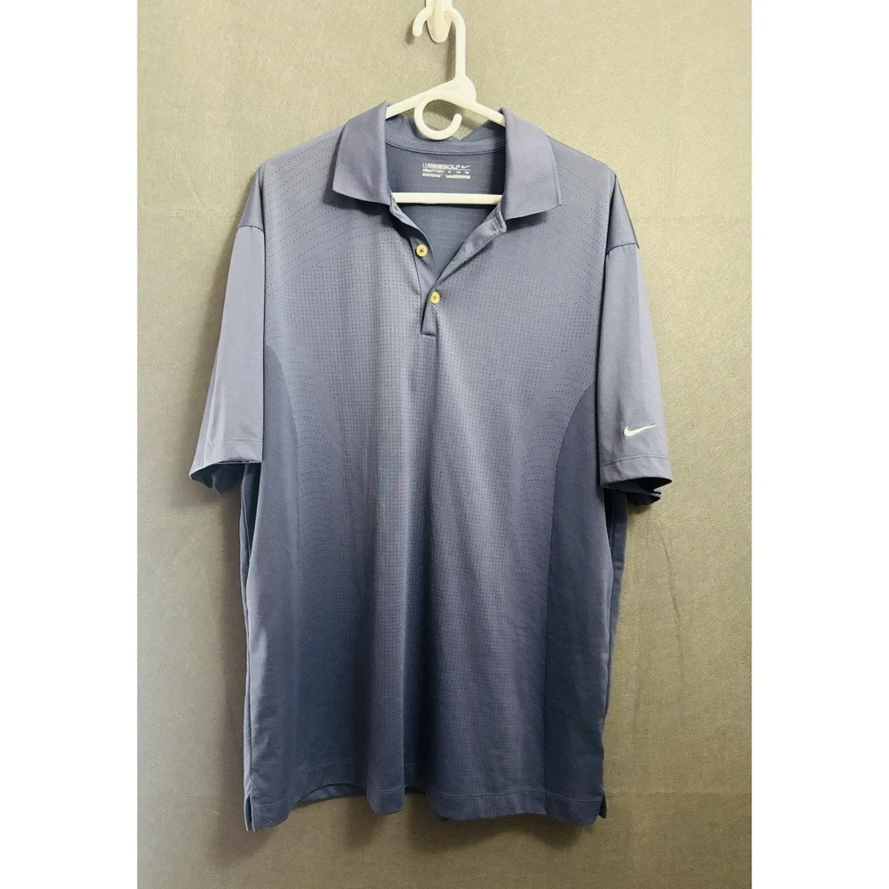 Nike Golf Dri-Fit Polo Shirt Men's XL Blue Performance Activewear - Picture 1 of 16